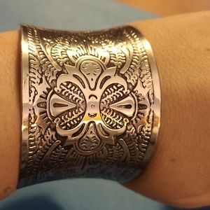 Silver cuff bracelet
